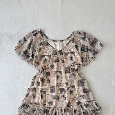 Babydoll in Chiffon Floreale Giapponese (S/M)