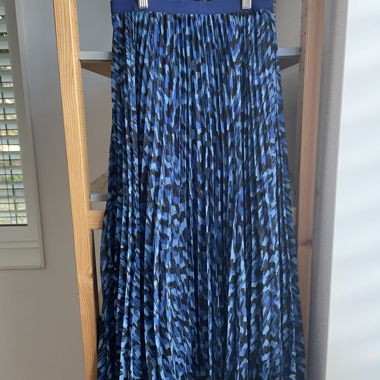 Gonna plissé blu navy Uniqlo