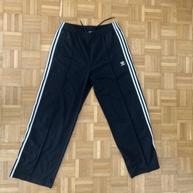 Pantalone sportivo Adidas nero con righe Firebird