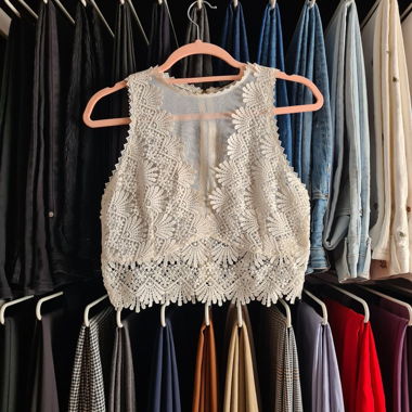 Tally Weijl Lace Crop Top White