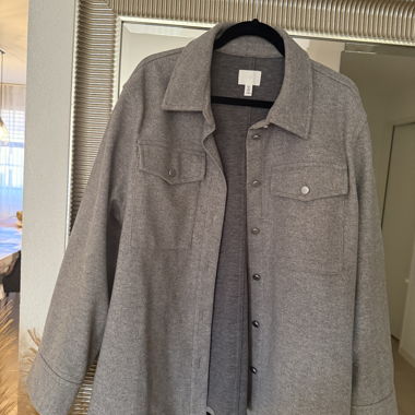 Grey wool overshirt