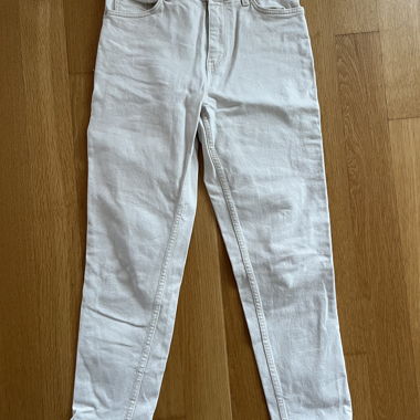 Mango Mom Jeans white/beige