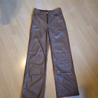Pantalone similpelle marrone