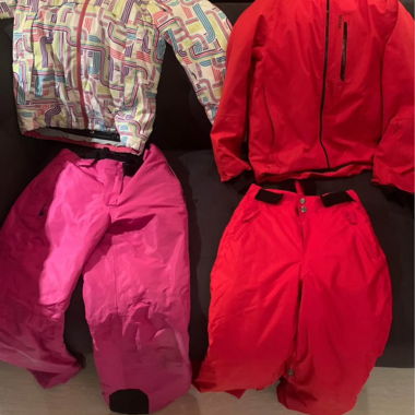 Two children's ski suits