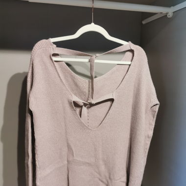 Women’s Knit Sweater with Back Detail