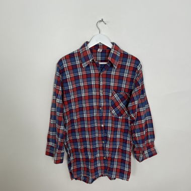 Plaid Button-Up Shirt