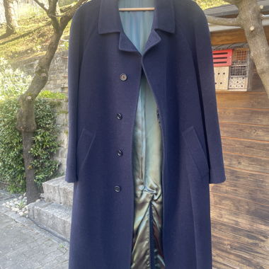 Cappotto alpaca blu scuro