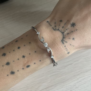 Silberkristall-Armband