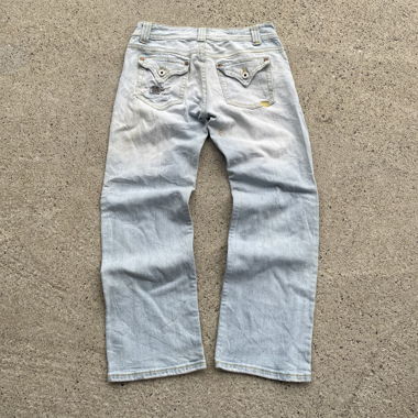 Jeans MISSME chiari con design floreale