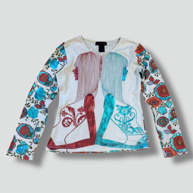 Custo Barcelona white Y2K long sleeve