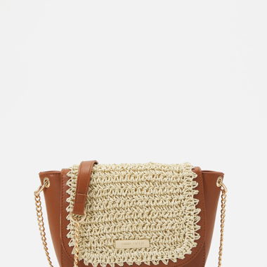 Sac d'été marron en bandoulière 