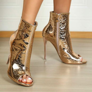 Escarpins Boots dorés
