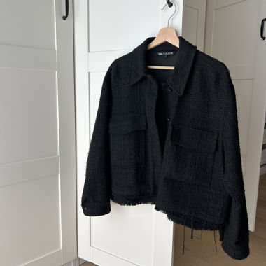 Zara Black Bouclé Jacket