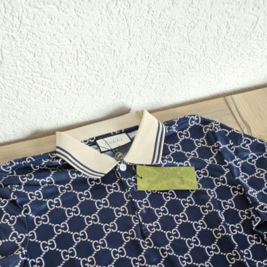 Gucci Poloshirt -navy blue (L)