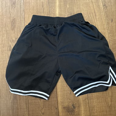 black basketball shorts