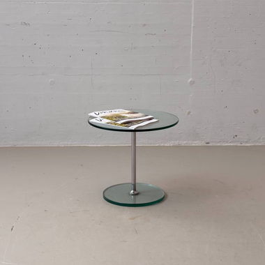 Glas Beistelltisch von Peter Draenert, 1980er