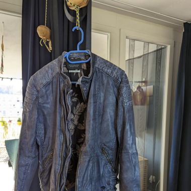 Scotch & Soda Lederjacke blau