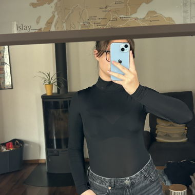 Black Long-Sleeve Bodysuit