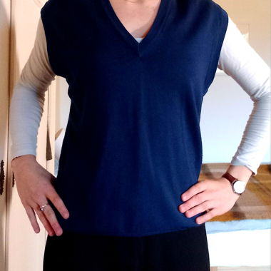 Navy blue vintage sweater vest