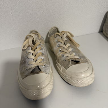 Beige Canvas Sneakers