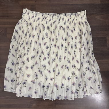 Jupe plissée à fleurs