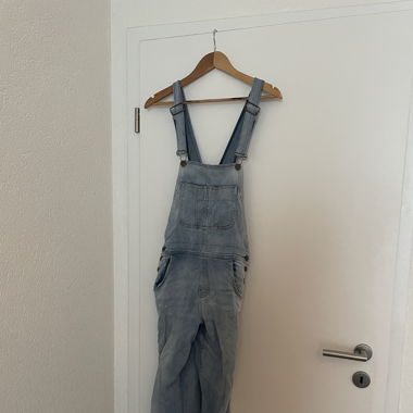 Fatface 98% cotton denim dungarees  