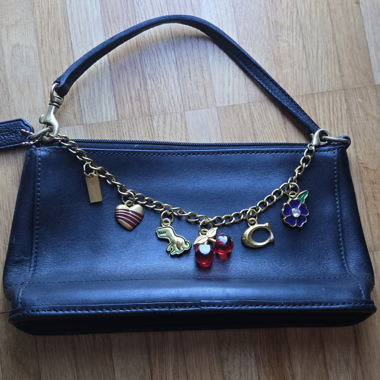 Coach schwarze Leder-Wristlet 9311