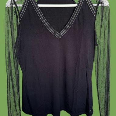 Top in mesh Morgan nero