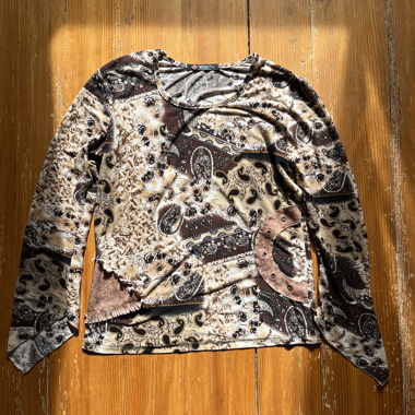 Top manches longues imprimé Paisley