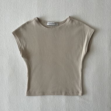 top corto beige basic