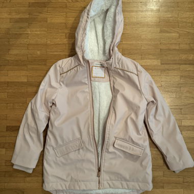 Giacca con cappuccio rosa foderata per bambini 8/10 anni