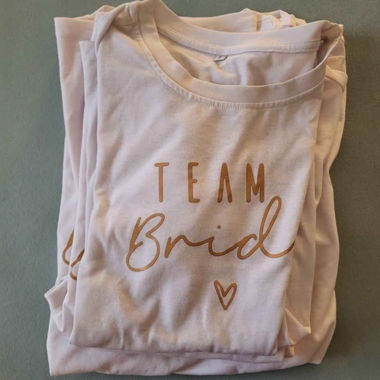 T-shirt Team Bride 3xM e 1xS