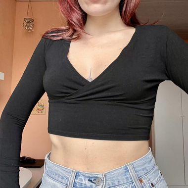 Langarm Croptop