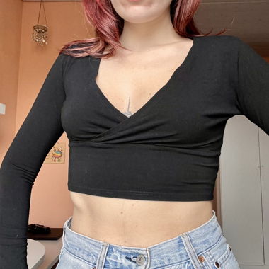 Langarm Croptop