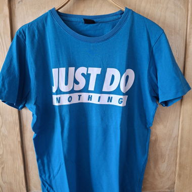 Blaues Print T-Shirt