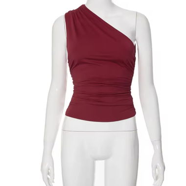 Red asymmetrical top