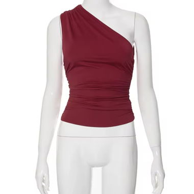 Top asimmetrico rosso