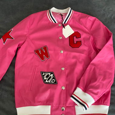Vicolo Bomberjacke rosa mit Patches Grösse S