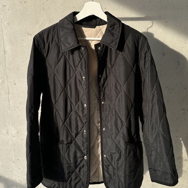 Veste matelassée vintage bleu foncé J. Tracey