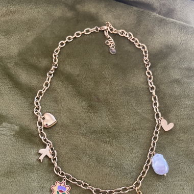 Charm Halskette mit Schmetterlingsflügel