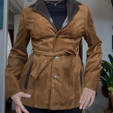 Brown mid-season jacket
