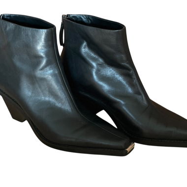 Schwarze Zara Ankle Boots mit Absatz