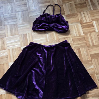 Violet Velvet Sequined Set