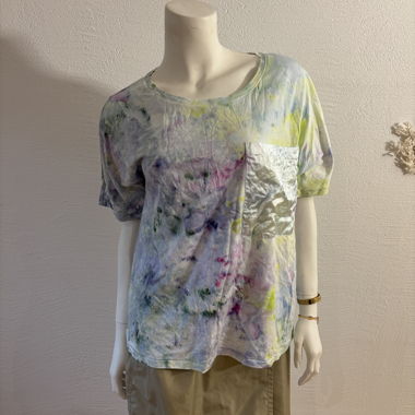 T-shirt tie-dye avec poche poitrine taille L