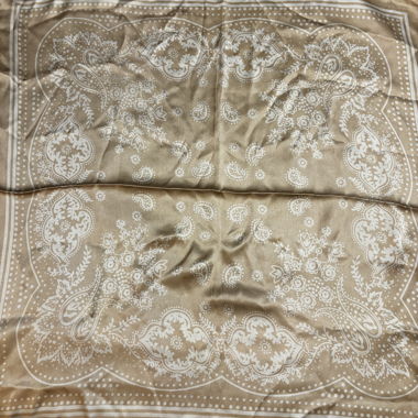 Beige Satin Scarf