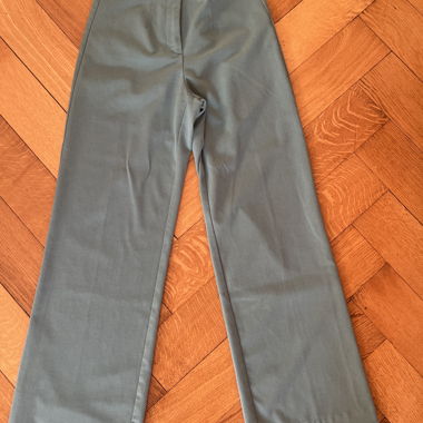 Green Straight-Leg Trousers
