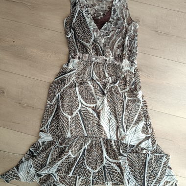 Abito fantasia marrone con top