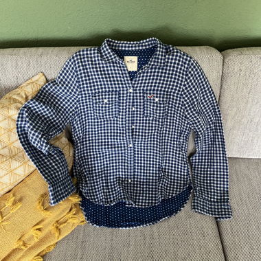 Hollister Hemd Karriert Blau - S