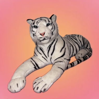 Grande peluche tigre blanc
