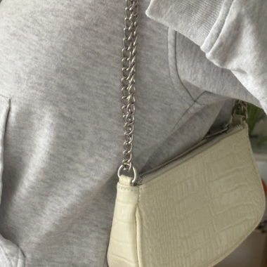 White cream crocodile effect shoulder Bag :)